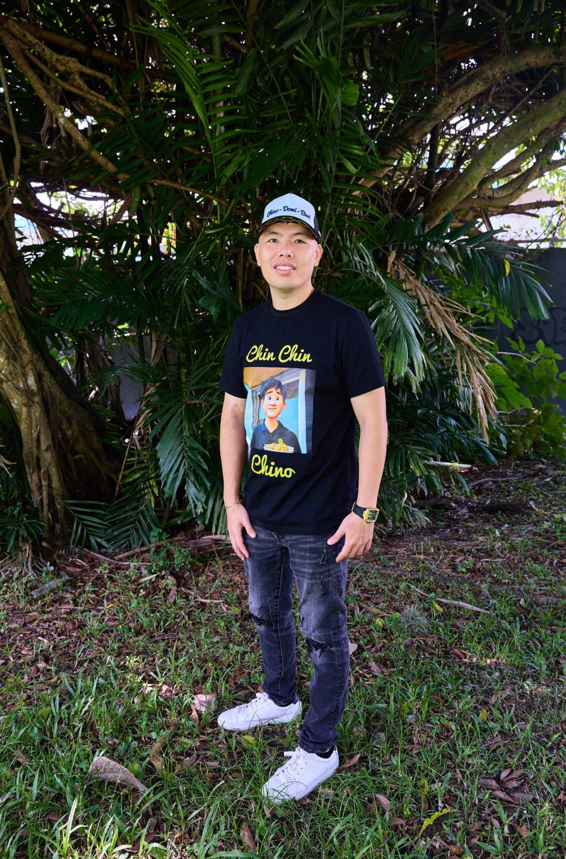 BLACK T SHIRT CHIN CHIN CHINO