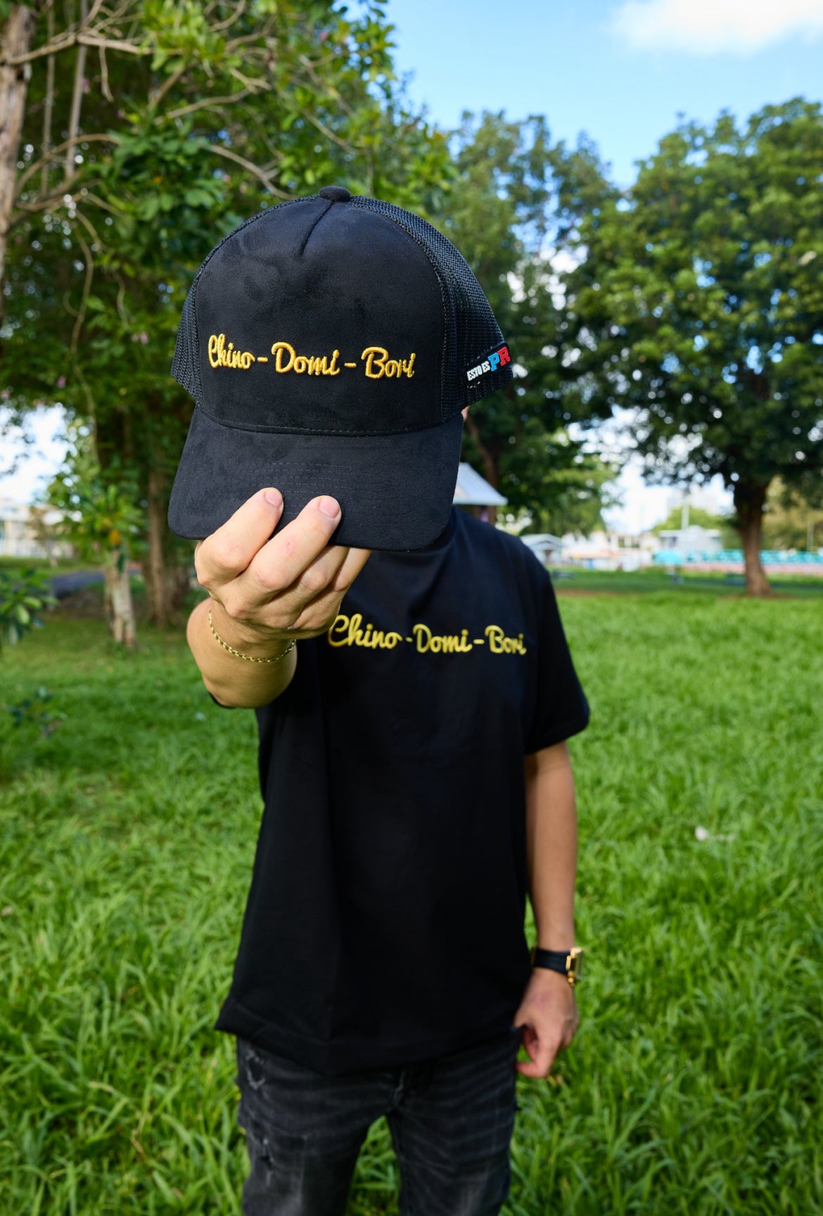 BLACK T SHIRT CHINO-DOMI-BORI