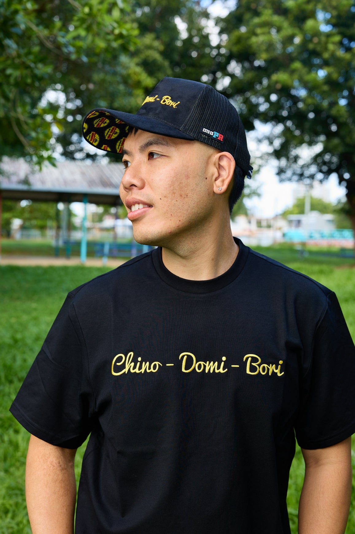 BLACK T SHIRT CHINO-DOMI-BORI