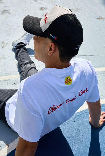 B - White T SHIRT COME, RICO,SABROSO Y DELICIOSO